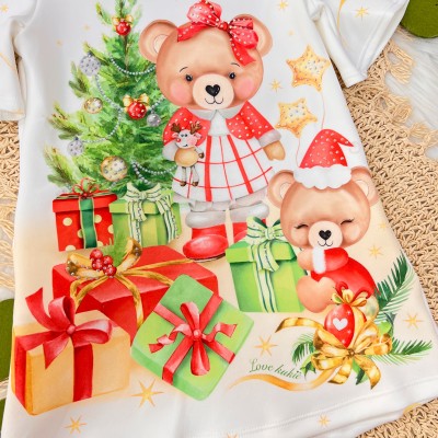  Vestido Presentes de Natal ursinhas